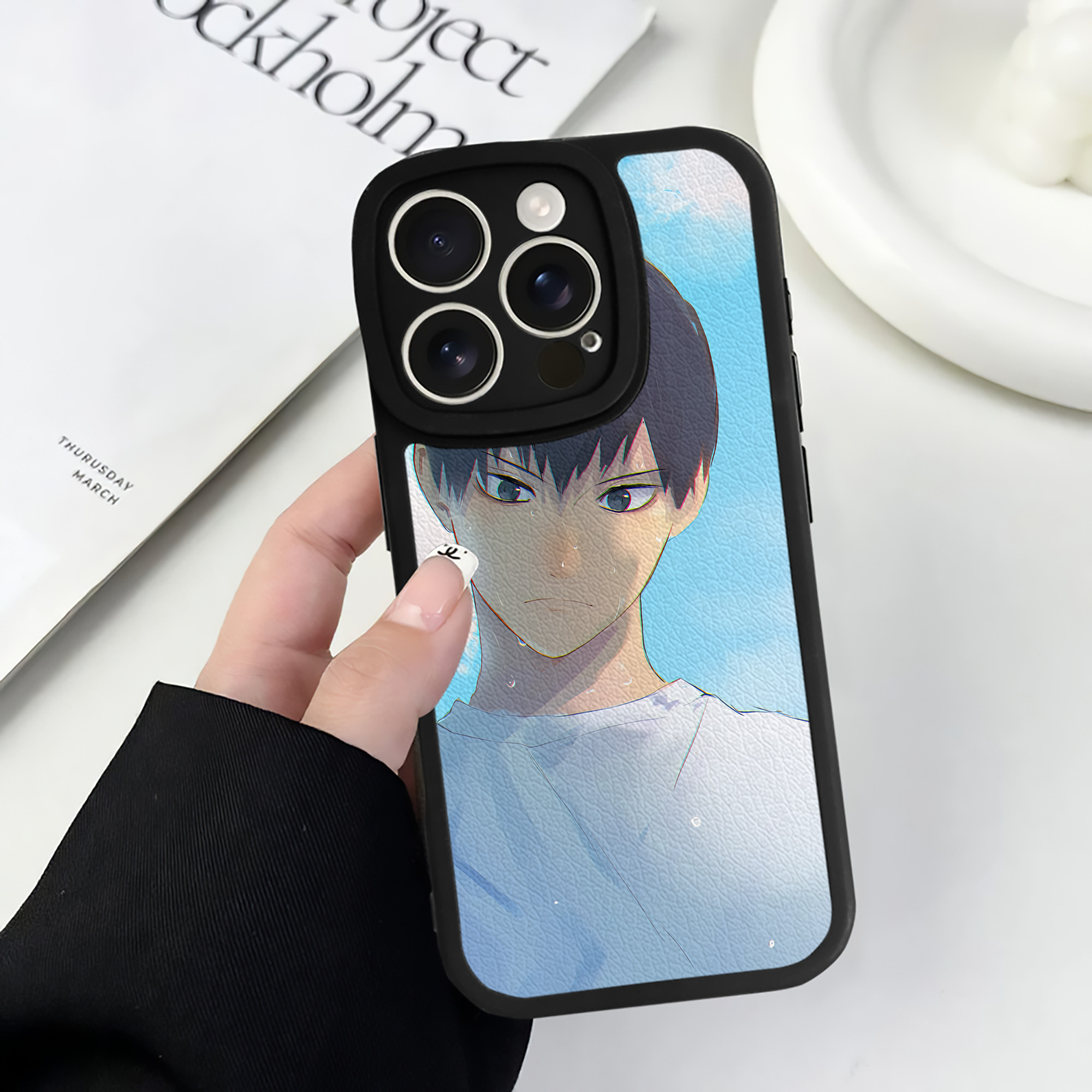（画像用） ハイキュー!! Haikyu!! 【iPhone 16シリーズ対応】シリコンスマホケース（レザー調） 材質：シリコン